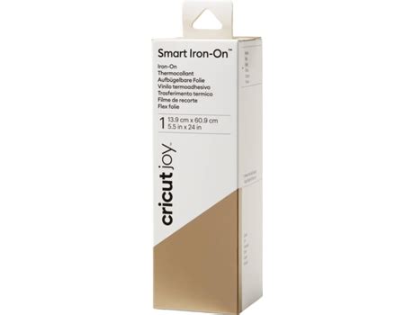 Cricut Joy Smart Iron-On 14x60cm (Gold); Auto-loads for continuous cuts without a cutting mat; Outlasts 50+ washes!*; For Cricut Joy™